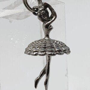 Ballerina Sterling Silver Charm Pendant